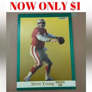 Steve Young 1991 Fleer San Francisco 49ers NFL Football Card